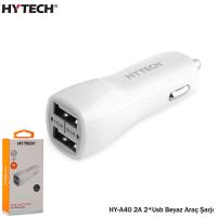 HYTECH HY-A40 ÇAKMAKLIK Plastik ŞARZ ADAPTÖR ÇİFT USB ÇIKIŞLI