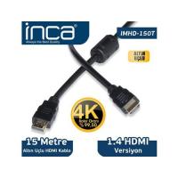 INCA 15metre IMHD-150T HDMI & HDMI Görüntü Kablosu Gold 1.4v 4K