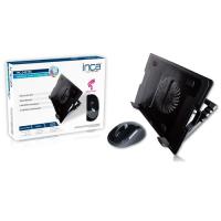 INCA INC-341TSS 13" ~ 17" ABS Plastik Siyah Notebook Soğutucu+Mouse Set Ayarlanabilir Stand