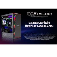 INCA Powersiz EMG-47DX 4x 12cm RGB Fan GAMING ATX KASA SİYAH