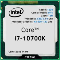 INTEL i7-10700K 8 Core, 3.80Ghz, 16Mb, 125W, LGA1200, 10.Nesil, TRAY Kutusuz, (Grafik Kart VAR, Fan YOK)
