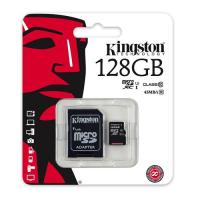 KINGSTON MicroSD 128GB SDC10G2/128GB Class10 Adaptörlü Hafıza Kartı 45mb/sn 10mb/sn