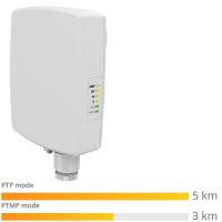 LigoWave 9dbi 170mbps LigoDLB 2-9B 2.4ghz 1port PTP,PTMP 5~10km Access Point PoE