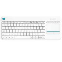 LOGITECH K400 Plus Kablosuz Q Trk Touchpad Beyaz Standart Klavye Smart TV uyumlu 920-007150