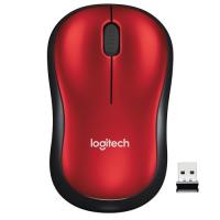 LOGITECH M185 Kablosuz Optic Siyah/Kırmızı Mouse 910-002237