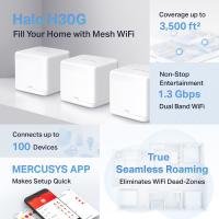 MERCUSYS HALO H30G AC1300 DUAL BAND MESH ROUTER 3-LÜ PAKET