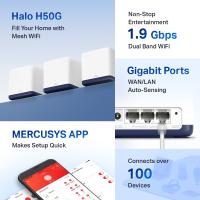MERCUSYS HALO H50G AC1900 DUAL BAND MESH ROUTER 3-LÜ PAKET