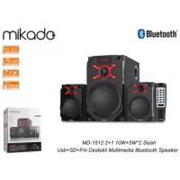 MIKADO MD-1512 20W 2+1 Speaker Ahşap, Uzaktan Kumanda, USB, SD Kart Okuyucu, FM Radyo
