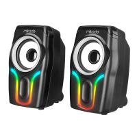 Mikado MD-S25 BOLD 2.0 Multimedia 3W*2 Siyah 6 Renk Modu ile USB RGB Işıklı Speaker