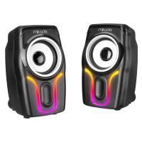 Mikado MD-S25 BOLD 2.0 Multimedia 3W*2 Siyah 6 Renk Modu ile USB RGB Işıklı Speaker