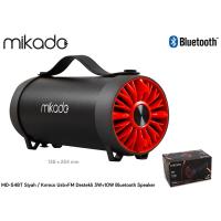 Mikado MD-54BT Siyah/Kırmızı Usb+FM Destekli 3W+10W Bluetooth Speaker