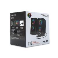 Mikado MD-336 2.0 6 Watt RGB Ledli Siyah Multimedia USB Speaker
