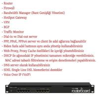 MiKROTiK RB2011iL-RM 5port Lan,5port gigabit 1core 600mhz 64mb RouterOS L4 Router 100kullanıcıya kadar RackMount