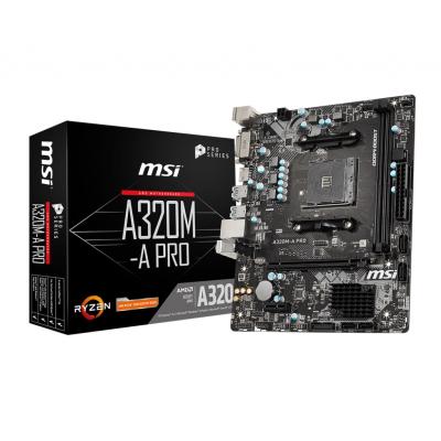 MSI A320M-A PRO DDR4 SATA3 HDMI DVI PCIe 16X v3.0 AM4 mATX