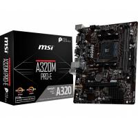 MSI AM4 A320 DDR4 A320M Pro-E 4x Sata DVI AMD Ryzen Graphics 3x (PCIe) mATX