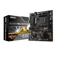 MSI AM4 B350 DDR4 B350M PRO-VD Plus O/B Vga GLan Raid DVI 4x Sata3 1x (PCIe 3.0) mATX