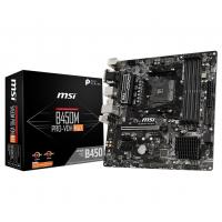 MSI B450M-PRO-VDH MAX DDR4 M2 PCIe NVME HDMI DVI PCIe 16X v3.0 AM4 mATX