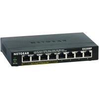 NETGEAR 8 Port (4xPoE) PROSAFE GS308P-100PES 10/100/1000 Gigabit Switch (53W)