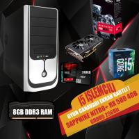 OYUN BİLGİSAYARI Intel i5 - 8GB DDR3 RAM - SAPPHIRE RX480 NITRO 8GB Ekran Kartı - 240GB SSD