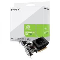 PNY 2GB GT730 LP VCGGT7302XPB-BB GDDR3 64Bit HDMI-DVI PCIE 16X v3.0