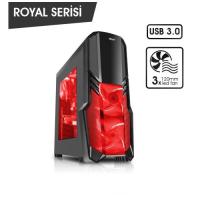 BOOST Powersiz VK-G1001S mid Tower ATX PC Kasası Pencereli Siyah USB 3.0