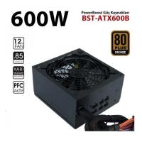 BOOST 600w BST-ATX600B 12cm Fan Aktif PFC 80+ Bronze Power Supply (PSU) (4+4pin) Sata