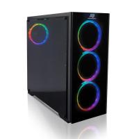 PowerBOOST mid Tower 600W 80+ Gaming VK-G3902S ATX PC Kasası Temperli Cam Siyah