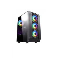 PowerBOOST 500W VK-P3305B 4X LED FANLI GAMING MID-TOWER KASA SİYAH