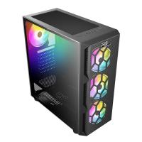 PowerBOOST 650W 80+ VK-D501M 4X LED FANLI GAMING MID-TOWER KASA SİYAH