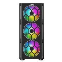 PowerBOOST 650W 80+ VK-D501M 4X LED FANLI GAMING MID-TOWER KASA SİYAH