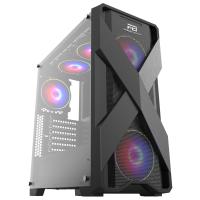 PowerBOOST POWERSIZ VK-E03C 4 X RGB FANLI GAMING MID-TOWER KASA SİYAH