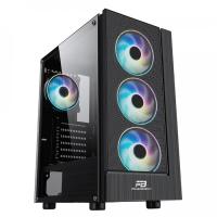 POWERBOOST 500W VK-P3301B 4X LED FANLI GAMING MID-TOWER KASA SİYAH