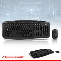 POWERGATE Q USB KM-A5 Trk Multimedia Klavye Optic Mouse Siyah