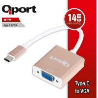 QPORT 0.15metre Q-TV Type-C & Vga Dişi Çevirici Adaptör 1080p