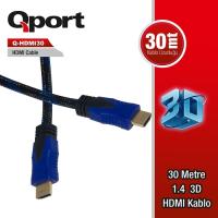 QPORT HDMI 30metre HDMI30 HDMI HDMI 1.4v Kablo 3D Altın Kaplama