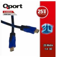 QPORT HDMI 25metre HDMI25 HDMI HDMI 1.4v Kablo 3D Altın Kaplama