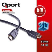 QPORT HDMI 5metre Q-HDMI5 HDMI HDMI 1.4v Kablo 3D Altın Kaplama