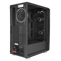 RAMPAGE 600W 80+ BRONZE HACKER 4-RGB FANLI GAMING MID-TOWER PC KASASI