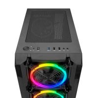 RAMPAGE 600W 80+ BRONZE HACKER 4-RGB FANLI GAMING MID-TOWER PC KASASI