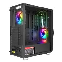 RAMPAGE 600W 80+ BRONZE X-FORCE 3-RGB FANLI GAMING MID-TOWER PC KASASI