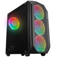 RAMPAGE 600W 80+ BRONZE ZUKO 4-RGB FANLI GAMING MID-TOWER PC KASASI