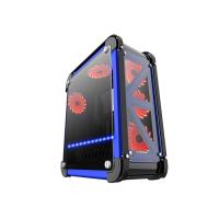 RAMPAGE CASTLE 4X LED FANLI GAMING MID-TOWER PC KASASI SİYAH-MAVİ