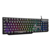RAMPAGE KB-R88 GAMEZONE USB Q Trk RGB Led Aydınlatmalı Mekanik Hisli Alüminyum Gövde Bilek Destek Pad'li Siyah Gaming Kl