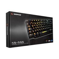 RAMPAGE KB-R88 GAMEZONE USB Q Trk RGB Led Aydınlatmalı Mekanik Hisli Alüminyum Gövde Bilek Destek Pad'li Siyah Gaming Kl