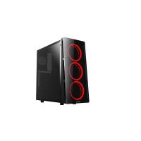 RAMPAGE mid Tower 500W 80+ Gaming REDCORE ATX PC Kasası Temperli Cam Siyah