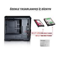 RAMPAGE mid Tower Powersiz Gaming STORM W5 ATX PC Kasası Pencereli Siyah