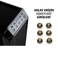 RAMPAGE mid Tower Powersiz Gaming STORM W5 ATX PC Kasası Pencereli Siyah