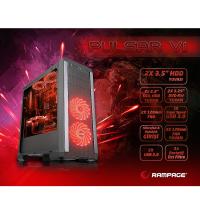 RAMPAGE POWERSIZ Pulsar V1 GAMING MID-TOWER KASA SİYAH