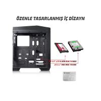RAMPAGE POWERSIZ PHANTOM 2X-LED Fanlı Mid-Tower Gaming PC Kasası