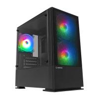 RAMPAGE PRIVATE RAINBOW TEMPERED CAM GAMING 2X14CM+1X12CM MATX (PSU YOK)